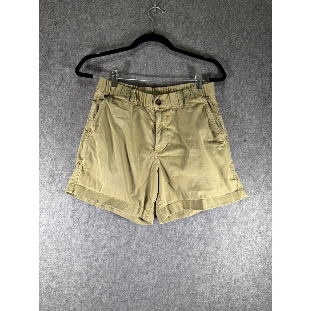 Men's Tan Flat Front Shorts